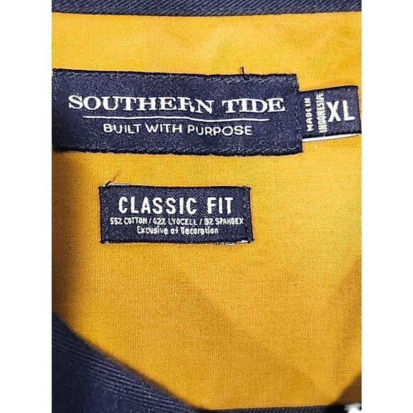 Southern Tide double chest pocket button up mens large Elbow pad Lyocell cotton. - Picture 3 of 7